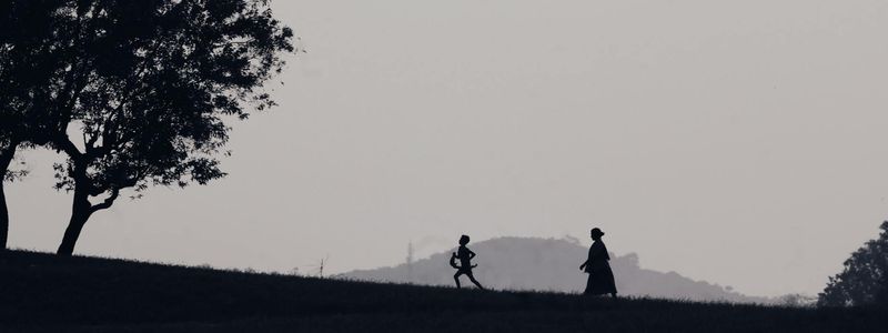Wide shot of a peaceful exercise space with natural light.